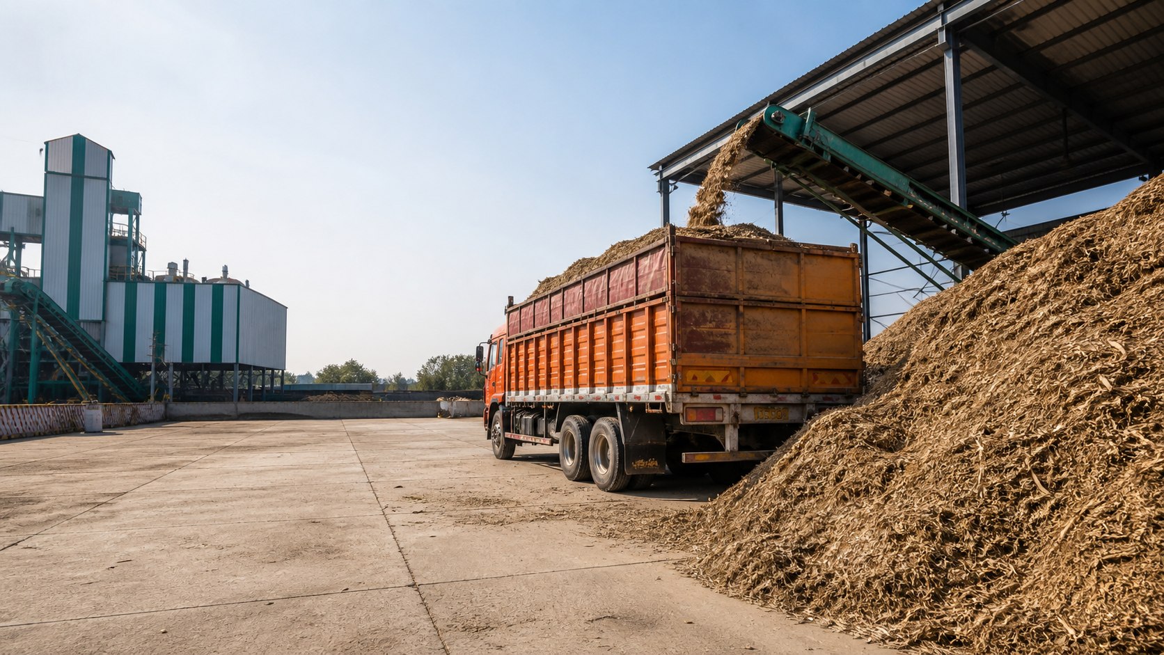 Biomass loading and dispatch operation