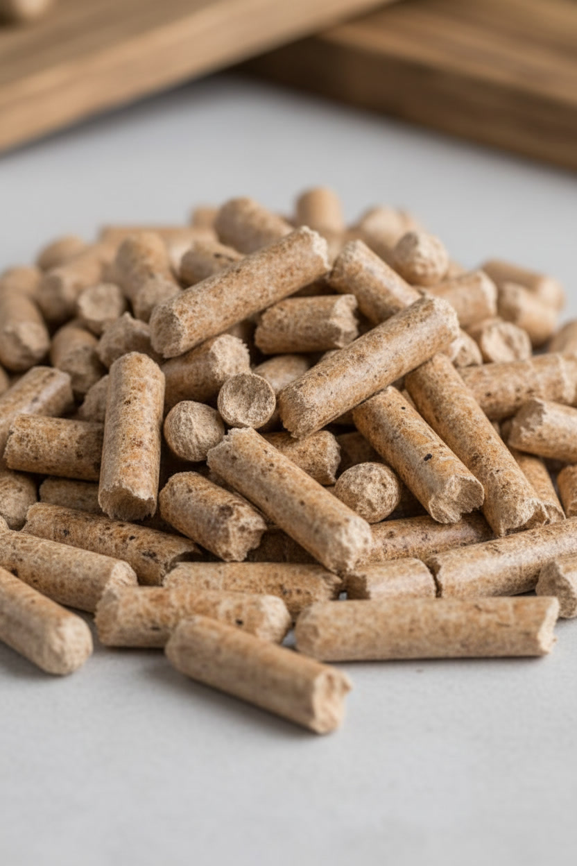 Sawdust pellets — high density 6-8mm biomass pellets